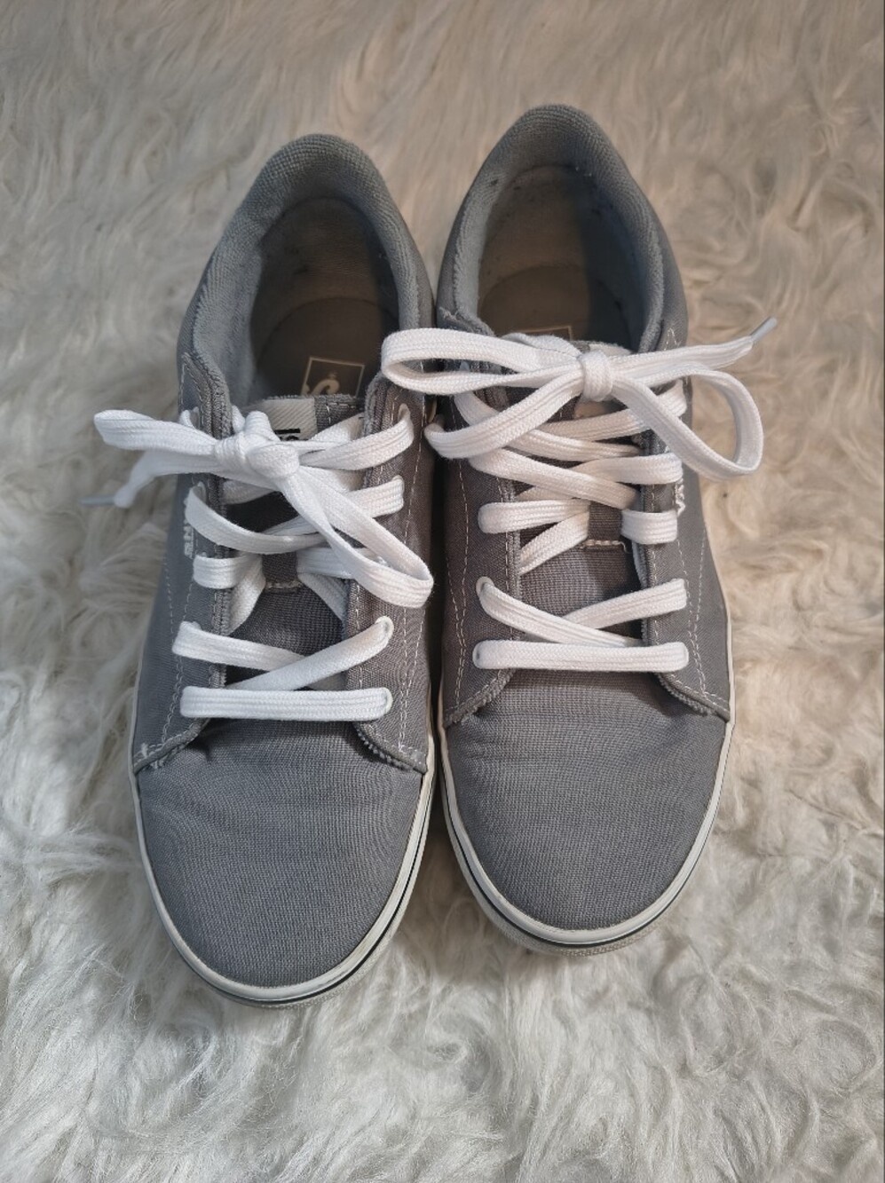 Grey Vans Canvas Low Top Sneakers